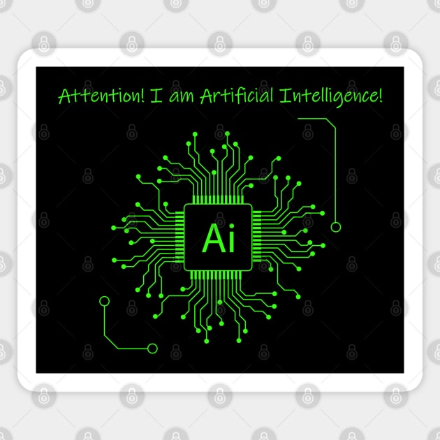 Artificial Intelligence! Sticker by CatCoconut-Art